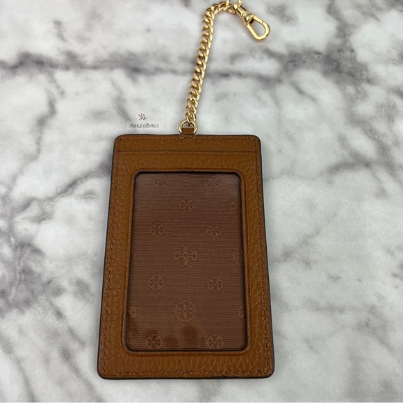 Tory Burch Large Thea Zip Continental Wallet & ID Holder Case In Moose Brown - Picture 9 of 12